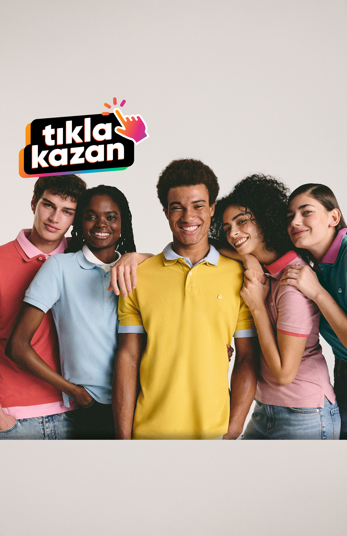 Tıkla Kazan butonuyla tr.benetton.com'dan yapacağın alışverişlerde %3 Paracık kazan. Detaylar aşağıda.%3 Paracık kazan -1