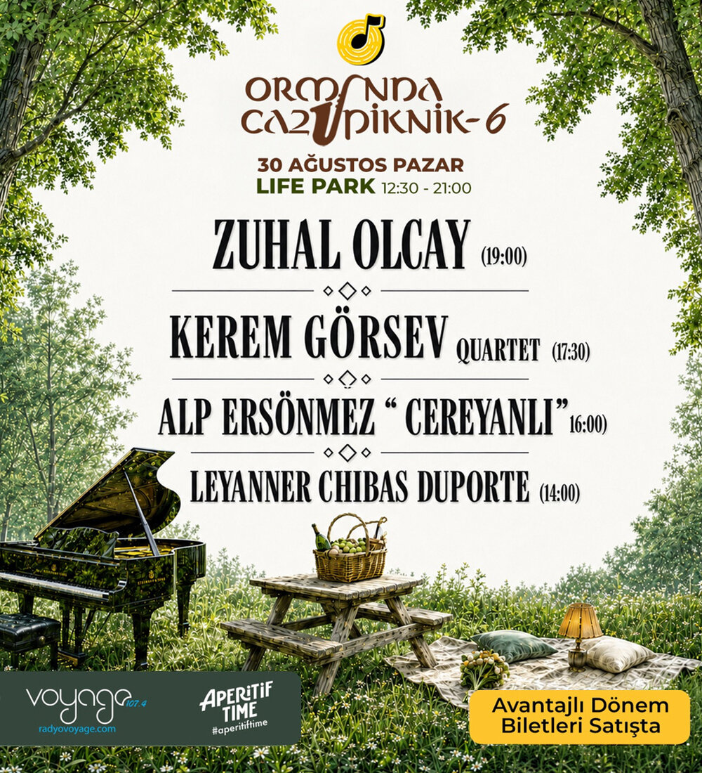 Lifepark'da gerçekleşecek olan Ormanda Caz & Piknik 30 Ağustos Özel etkinliği biletlerine %30 daha az öde.%30 daha az öde -1
