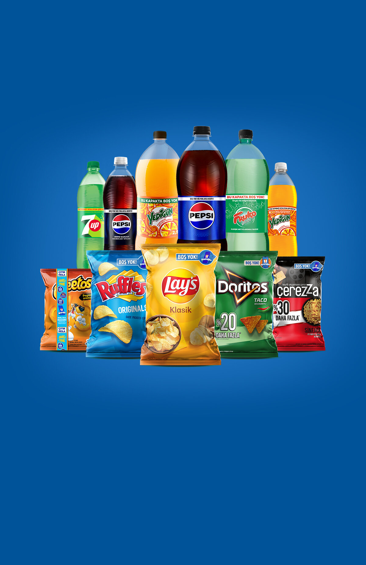 KazandıRio uygulamasına ilk kez kod girenler 50 Paracık kazanıyor! Bol Paracıklı kodlar; Lay’s, Ruffles, Doritos, Çerezza, Cheetos paketlerinden ve Pepsi, Pepsi Max, Fruko, Yedigün, Pepsi Twist, 7Up kapaklarında.50 Paracık kazan -1