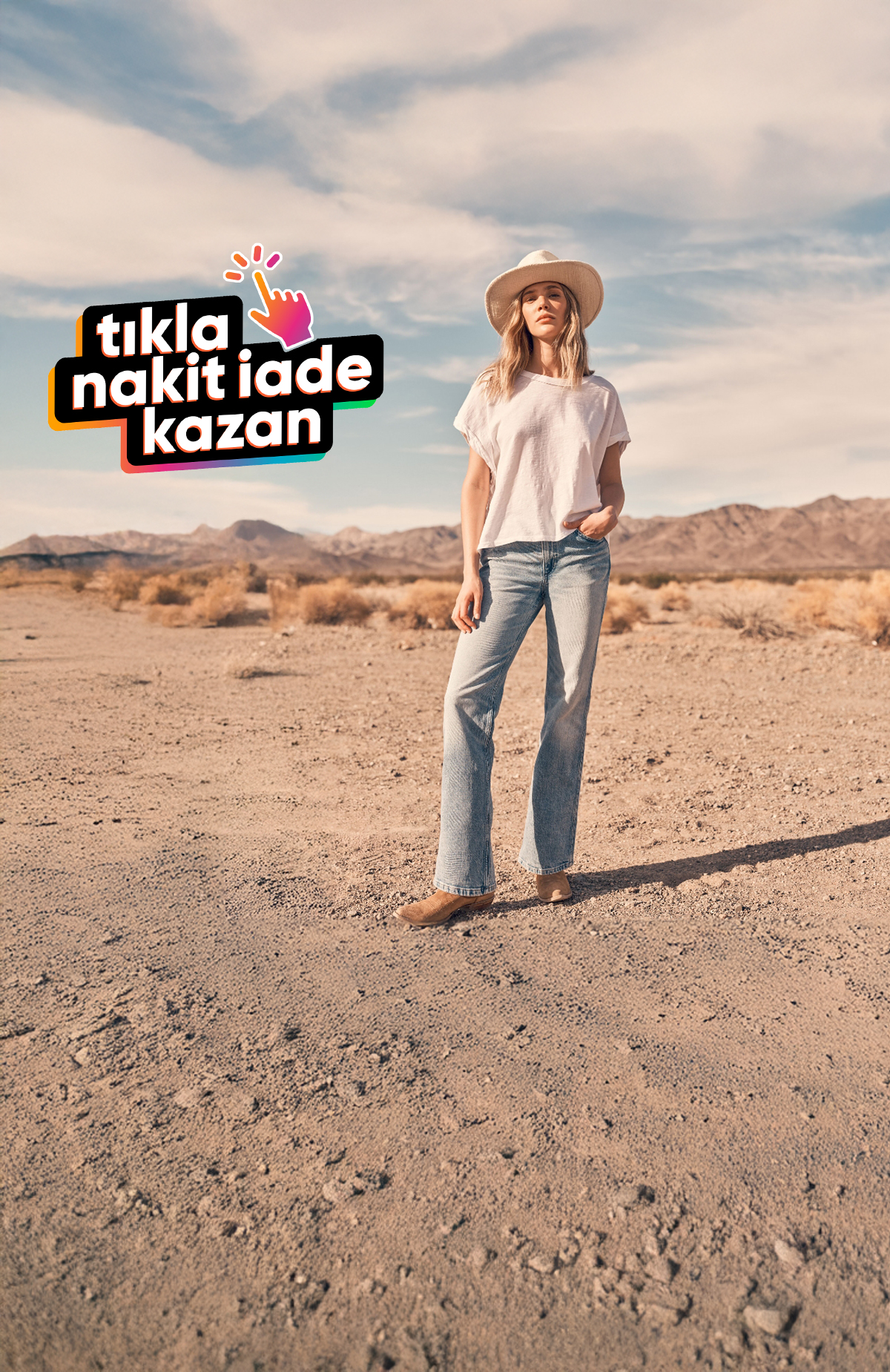 Tıkla Kazan butonuyla wrangler.com.tr'den yapacağın alışverişlerde Hopipay Kart'ına %3 nakit iade kazan. Detaylar aşağıda.%3 nakit iade kazan -1
