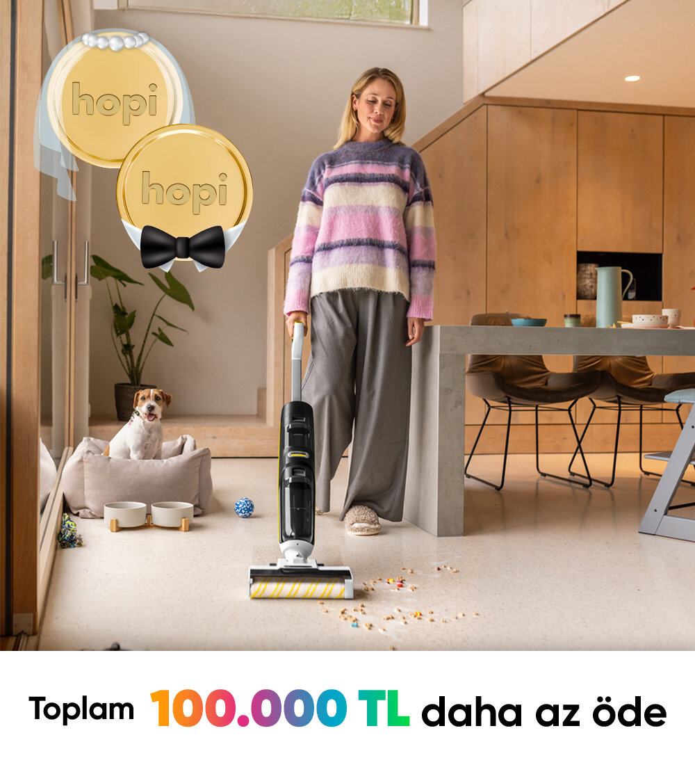 Karcher.com.tr'den yapacağın 30.000 TL ve üzeri düğün alışverişlerde tüm indirimlere ek 3.000 TL daha az öde. Sağ üst köşedeki paylaş ikonuna tıkla, düğün hazırlığı yapan yakınlarına WhatsApp’tan gönder, sen de mutluluklarına destek ol. :)3.000 TL daha az öde -2