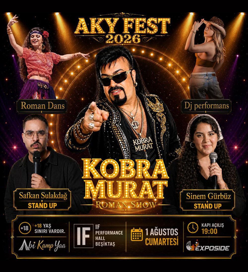 IF Performance Hall Beşiktaş'ta gerçekleşecek olan Kobra Murat Live: Stand Up & DJ Performans etkinliği biletlerine %30 daha az öde.%30 daha az öde -1
