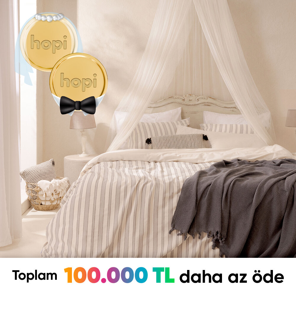 Evidea mağazalarında 250 Hediye Paracık'ını harcayarak 20.000 TL ve üzeri düğün alışverişinde 2.500 TL, 40.000 TL ve üzeri düğün alışverişinde , 5.000 TL daha az öde. Sağ üst köşedeki paylaş ikonuna tıkla, düğün hazırlığı yapan yakınlarına WhatsApp’tan gönder, sen de mutluluklarına destek ol. :)5.000 TL daha az öde -1