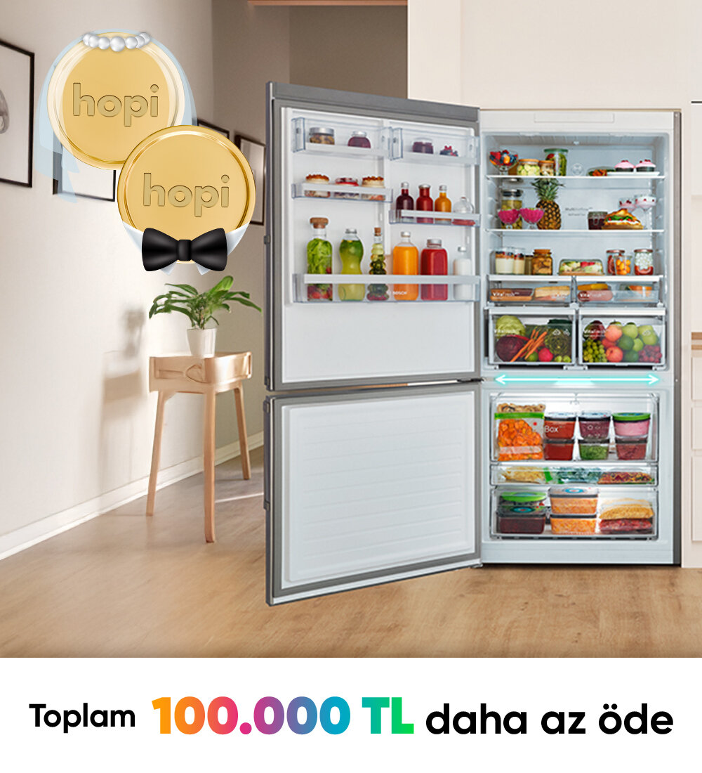 BOSCH mağazalarında 2’li beyaz eşya alışverişlerinde 6.000 TL daha az öde. Sağ üst köşedeki paylaş ikonuna tıkla, düğün hazırlığı yapan yakınlarına WhatsApp’tan gönder, sen de mutluluklarına destek ol. :)6.000 TL daha az öde -3