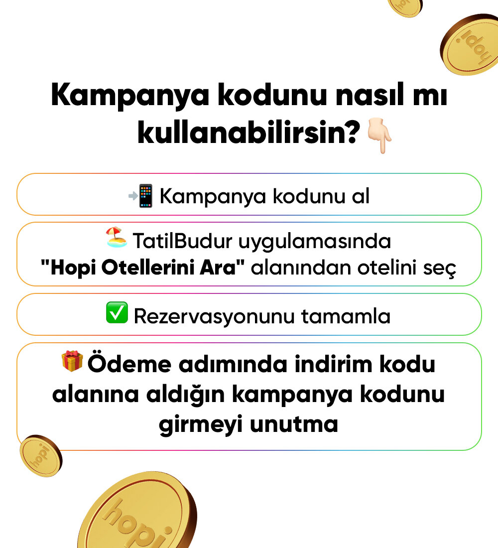 Tatilbudur mobil uygulamasında seçili otellerde 30.000 TL ve üzeri rezervasyonlarında 1.500 TL daha az öde.1.500 TL daha az öde -1