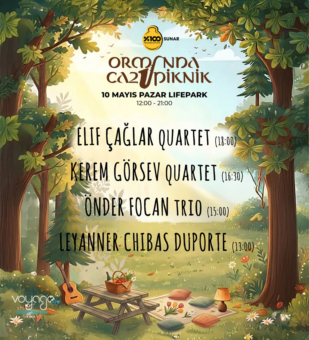 Life Park'ta gerçekleşecek olan %100 Müzik Sunar: Ormanda Caz - Piknik - 5. Edisyon Anneler Günü Özel etkinliği biletlerine %25 daha az öde.%25 daha az öde -1