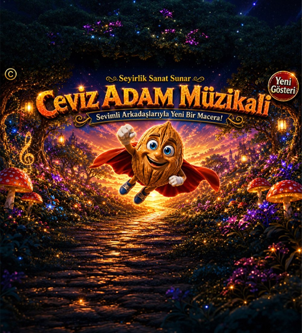 Çeşitli illerde gerçekleşecek olan Ceviz Adam Müzikali Yeni Gösteri etkinlik biletlerinde %20 daha az öde.%20 daha az öde -1