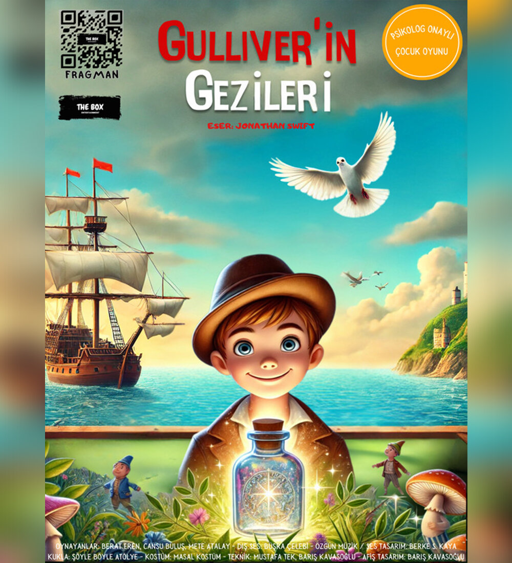 AKM Sahne Kızılay'da gerçekleşecek olan Gulliver'in Gezileri etkinliği biletlerinde %20 daha az öde.%20 daha az öde -1