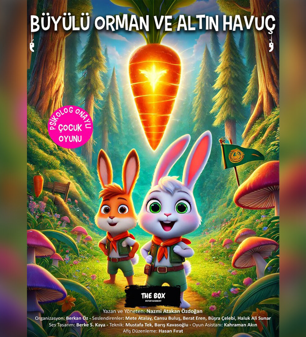 Watergarden Performans Merkezi Duru Ataşehir'de gerçekleşecek olan Büyülü Orman ve Altın Havuç Tiyatro Oyunu biletlerinde %20 daha az öde.%20 daha az öde -1