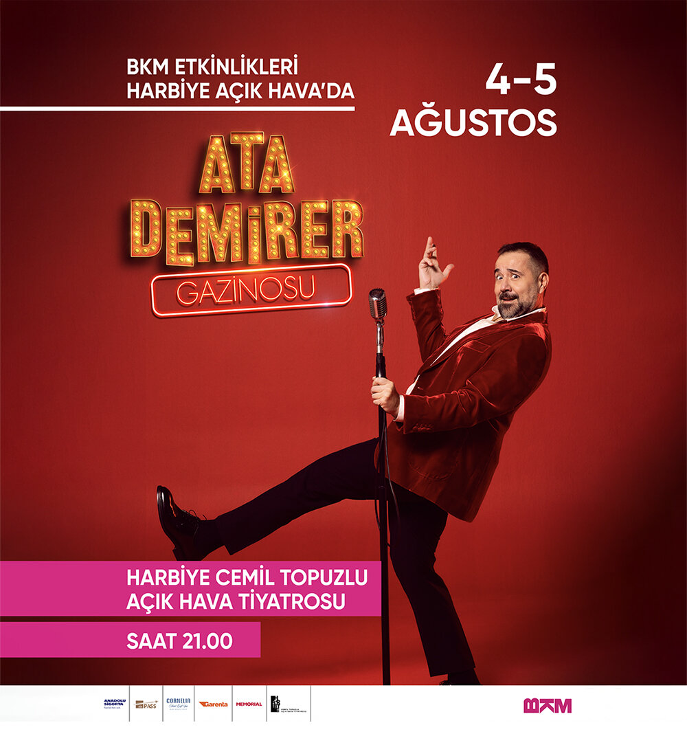 Harbiye Cemil Topuzlu Açıkhava'da gerçekleşecek olan Ata Demirer Gazinosu etkinliği biletlerine %10 daha az öde.%10 daha az öde -1