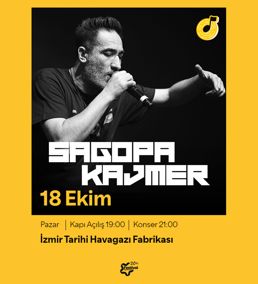 İzmir Tarihi Havagazı Fabrikası'nda gerçekleşecek olan Sagopa Kajmer konser etkinliği biletlerinde %20 daha az öde.%20 daha az öde -1