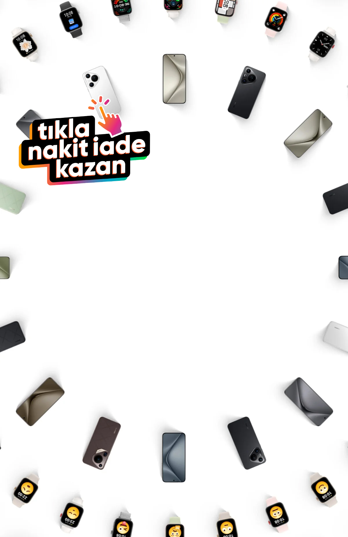 Tıkla kazan butonuyla huawei.com/tr'den yapacağın alışverişlerde Hopipay Kart'ına %2 nakit iade kazan. Detaylar aşağıda.%2 nakit iade kazan -1