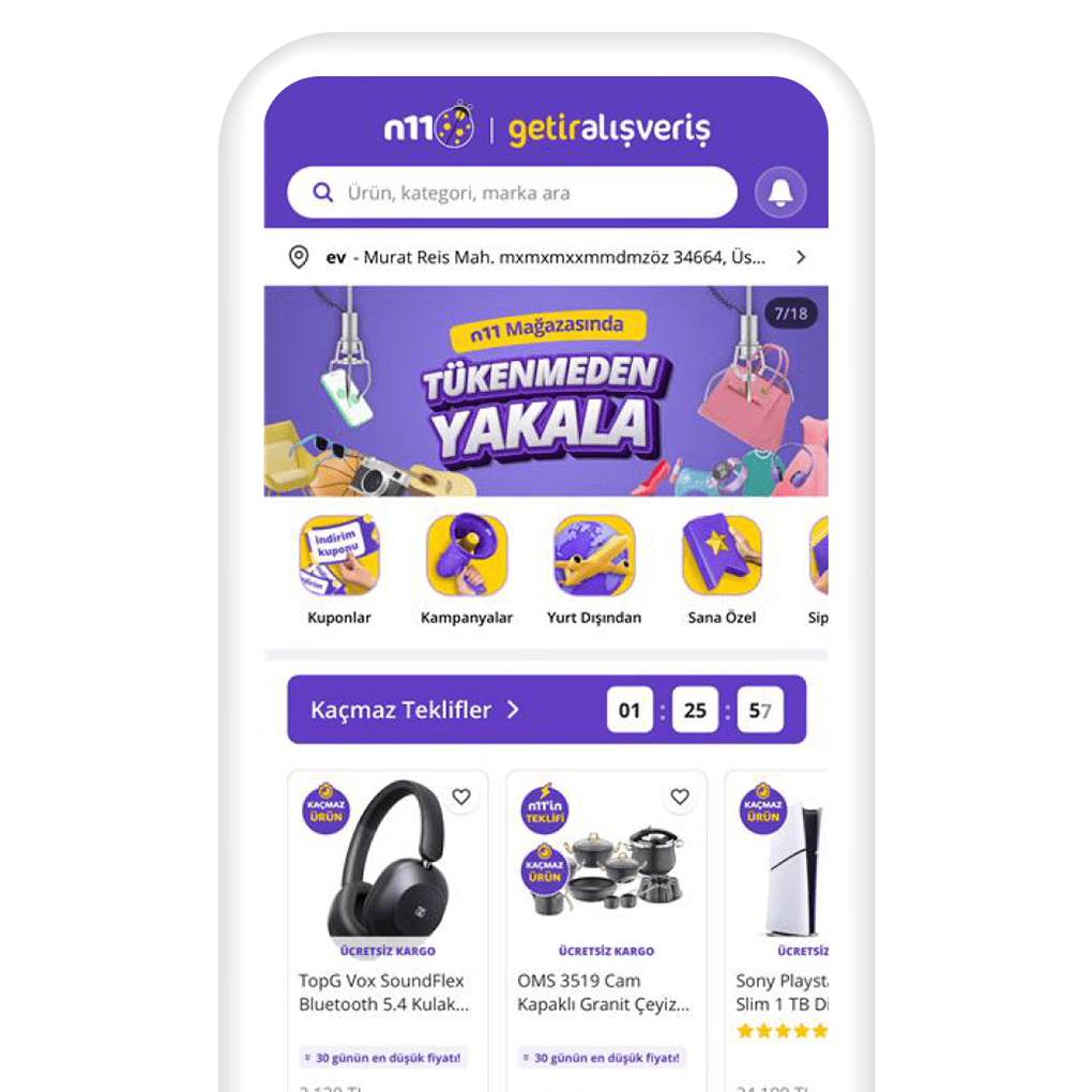 Açılan internet sitesi üzerinden veya markanın uygulaması üzerinden alışverişini tamamla.